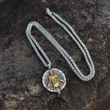 New Design Stainless Steel PVD Gold Plating Celtic Skull Warrior Pendant Necklace