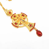 Orthodox Cross Decor Jesus Church Utensils Religious Christ Prayer Crucifix Home Decoration Christmas Figures 120cm Chain
