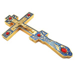 Orthodox Cross Jesus Hand Church Utensils Catholic Christ Alloy Christmas Gift Crucifixo Wall Cross Prayer Decor