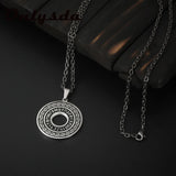 Punk Runes Vintage Jewelry Runic Vegvisir Compass Pendant Viking Necklace Men Women Norse Amulet Talisman Jewerly Party Gift