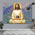 Religious Jesus Figure Tapestry Room Decor Christ Virgen Mary Tarot Wall Hanging Decoration Tapisserie Orthodox Priest Gift
