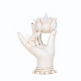 Religious Lotus Bergamot Candlestick Tabletop Decor Crafts Candel Holder Home Decoration Candlelabra Resin