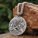Stainless Steel Nordic Design Amulet Pendant Scandinavian Hero Norse KIng Harald Fairhair Necklace Viking Jewelry