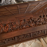 The Last Supper Mural Jesus Christ Home Decoration Wooden Plaque, Carving Wall Decoration, Famous Painting, 50cm