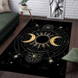 Witch Sun Moon Pentagram Altar Carpet for Living Room Gothic Decor Sofa Table Area Rugs Anti-slip Floor Mat Bathroom Doormat