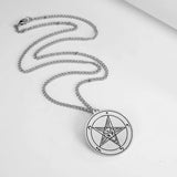 Men's Vintage Pentagram Baphomet GOAT Sigil Pendant Necklace Wiccan Jewelry Gift