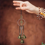 Witch bell doorknob hanging decorative wicker wind chime home decoration