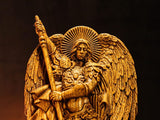 St. Michael Statue, Archangel Michael Carving, Catholic Saint Figurine, Guardian Angel Decor, Spiritual Protection Gift, St. Michael Icon