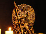 St. Michael Statue, Archangel Michael Carving, Catholic Saint Figurine, Guardian Angel Decor, Spiritual Protection Gift, St. Michael Icon