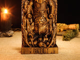 Wood Sculpture Collection-Bael King Statue, Bael Goetia Figure, Ars Goetia Statue, Demonology Figure, Goetia Demon Statue, Occult Statue, Wooden Demon Statue