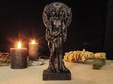 Wood Sculpture Collection-Black Nyx Statue, Greek Goddess of the Moon, Black Goddess Figure, Nyx Goddess Figure, Greek Altar Statue, Greek Mythology, Moon Goddess