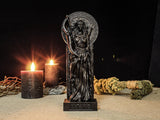 Black Artemis Statue, Artemis Greek Goddess, Greek Mythology, Greek Goddess Figurine, Greek Altar, Goddess of the Hunt, Carved Pagan Statue