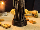 Black Morrigan Statue, Carved Morrigan Figurine, Celtic Goddess Figure, Goddess of the War, Wooden Morrigan Statue, Celtic Altar Figure