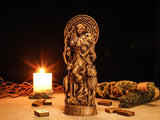 Wood Sculpture Collection-Skadi Statue, Skadi Norse Goddess Figure, Goddess of Hunting, Norse Figurine, Viking Statue, Altar Figure, Viking Gift, Norse Lover Gift