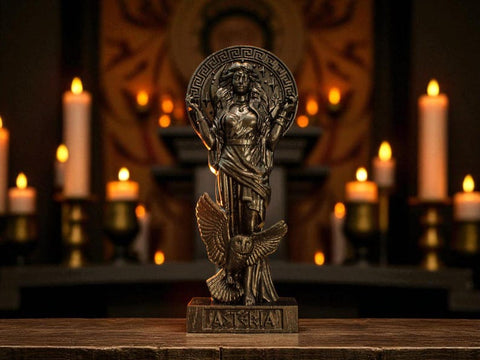 Black Asteria Statue, Greek Goddess Asteria, Asteria Altar Figure, Greek Goddess Figure, Greek Sculpture, Greek Altar, Greek Mythology