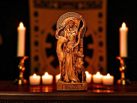 Wood Sculpture Collection-Diana Statue, Roman Goddess Diana, Diana Goddess Figure, Roman Goddess, Roman Mythology, Pagan Statue, Roman Pantheon, Custom God Statue