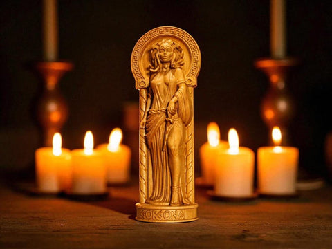 Medusa Statue, Medusa Gorgon Greek Goddess, Greek Mythology Goddess, Wooden Pagan Figurine, Occult Decor, Altar Statue, Custom Greek Statue