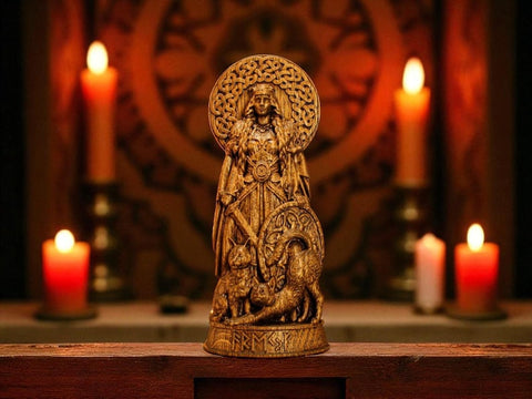 Freyja Statue, Freya Figure, Norse Goddess Statue, Viking Statue, Norse Pagan, Custom God Statue, Asatru, Norse Pagan Decor, Norse Figurine