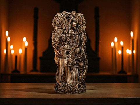 The Norns Black Statue, The Norns Figure, Viking Statue, Norse Figurine, Norse Mythology, Pagan Statue, Norse Altar, Nordic Home Decor