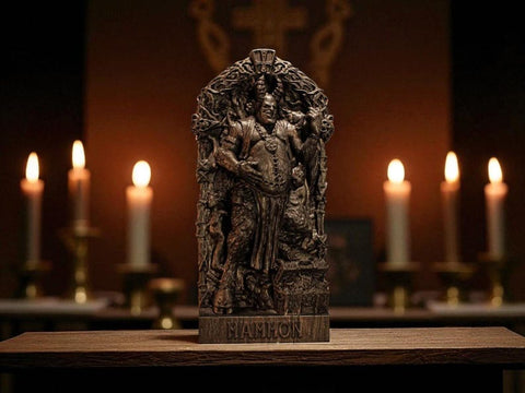 Black Mammon Statue, Black Goetia Demon Figure, Ars Goetia Statue, Black Demon Statue, Demonology Figure, Satan Altar, Occult Altar