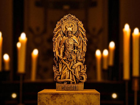 Samael Statue, Samael Fallen Angel Figure, Occult Statue, Demon Figurine, Pagan Altar, Altar Figurine, Custom Demon Figure, Occult Gift