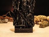 Wood Sculpture Collection-Black Samael Statue, Samael Fallen Angel Figure, Occult Statue, Demon Figurine, Pagan Altar, Altar Figurine, Custom Demon Figure,Occult Gift