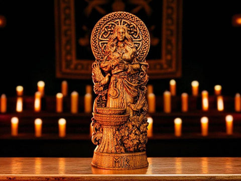 Wood Sculpture Collection-Eir Statue, Goddess of Healing, Eir Altar Figure, Viking Goddess Figurine, Heathen Altar, Norse Pagan Altar, Norse Gods, Viking Mythology