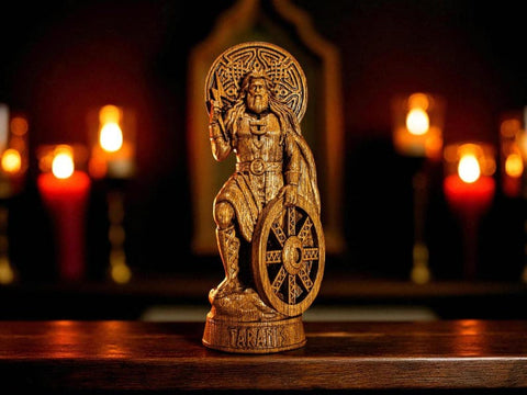 Taranis Statue, Celtic God Taranis, Celtic God of Thunder, Celtic God Statue, Celtic Figurine, Celtic Mythology, Pagan Statue, Celtic Altar
