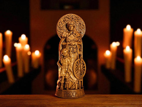 Frigg Statue, Frigg Goddess Statue, Norse Goddess Figure, Viking Statue, Norse Mythology, Norse Gods, Pagan Statue, Altar Figurine