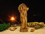 Wood Sculpture Collection-Morrigan Statue, Celtic Goddess Figure, Wooden Morrigan Figure, Irish Goddess Statue, Pagan Goddess, Celtic Mythology, Irish Mythology