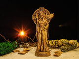 Wood Sculpture Collection-Morrigan Statue, Celtic Goddess Figure, Wooden Morrigan Figure, Irish Goddess Statue, Pagan Goddess, Celtic Mythology, Irish Mythology
