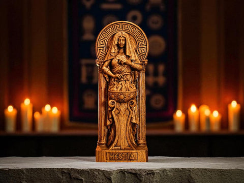 Wood Sculpture Collection-Hestia Statue, Greek Goddess Hestia, Greek Goddess Figure, Greek Statue, Greek Mythology, Greek Sculpture, Pagan Figure, Greek Gods