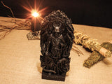 Wood Sculpture Collection-Black Samael Statue, Samael Fallen Angel Figure, Occult Statue, Demon Figurine, Pagan Altar, Altar Figurine, Custom Demon Figure,Occult Gift