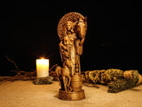 Wood Sculpture Collection-Epona Statue, Celtic Goddess Epona, Celtic Goddess Figure, Celtic Mythology, Celtic Altar, Irish Gods, Pagan Figurine, Custom God Statue