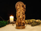 Wood Sculpture Collection-Veles Statue, Slavic God Veles, Slavic Gods Statues, Slavic Mythology, Pagan Altar Figurine, Pagan God Statue, Pagan Gift, Slavic Altar