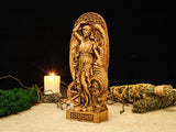Fortuna Statue, Roman Goddess Fortuna, Roman Goddess Figure, Fortuna Sculpture, Roman Mythology, Pagan Altar, Custom God Statues
