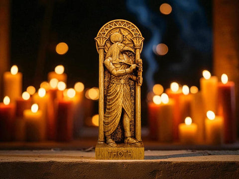 Thoth Statue, Egyptian God Thoth, Thoth Altar Figure, Egyptian Mythology, Pagan Statues, Egyptian Pantheon, Custom God Statue, Wooden Statue