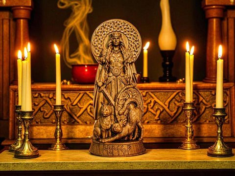 Freyja Figure, Norse Goddess Freyja, Freyja Statue, Pagan Goddess, Norse Goddess, Viking Statue, Norse Figure, Norse Mythology, Pagan Altar