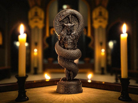 Black Loki Statue, Black Loki Altar Figurine, Loki Norse God, God of Lies, Carved Pagan Statue, Norse God Figure, Norse Altar, Asatru
