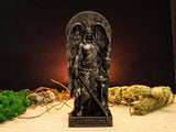 Wood Sculpture Collection-Black Thanatos Statue, Greek God Thanatos, Thanatos Altar Figure, Greek Altar, Greek Mythology, Pagan Figure, Custom God Statue
