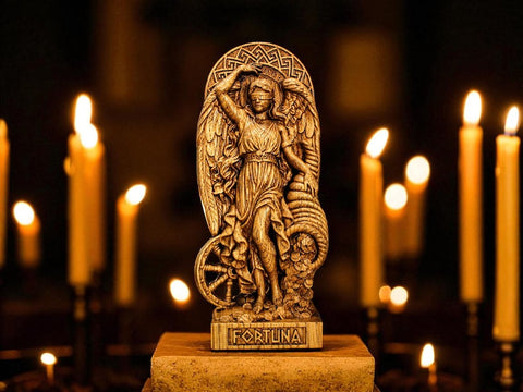 Fortuna Statue, Roman Goddess Fortuna, Roman Goddess Figure, Fortuna Sculpture, Roman Mythology, Pagan Altar, Custom God Statues