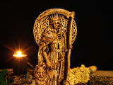 Wood Sculpture Collection-Hel Statue, Hel Norse Goddess Figure, Goddess of Death, Norse Figurine, Viking Statue, Altar Figure, Viking Gift, Norse Lover Gift