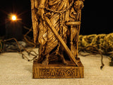 Wood Sculpture Collection-Thanatos Statue, Greek God Thanatos, Thanatos Altar Figure, Greek Altar, Greek Mythology, Pagan Figure, Custom God Statue, Greek Sculpture