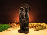 Wood Sculpture Collection-Black Thanatos Statue, Greek God Thanatos, Thanatos Altar Figure, Greek Altar, Greek Mythology, Pagan Figure, Custom God Statue