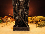 Wood Sculpture Collection-Black Thanatos Statue, Greek God Thanatos, Thanatos Altar Figure, Greek Altar, Greek Mythology, Pagan Figure, Custom God Statue