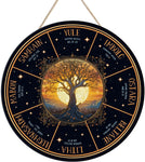 Wheel of the Year Wooden Wall Plaque - Witch Pagan Wiccan Sabbat Decor
