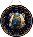 Wheel of the Year Wooden Wall Plaque - Witch Pagan Wiccan Sabbat Decor