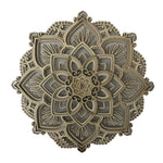 Wooden Carved LED Mandala Lotus Lamp – Wall Hanging Night Light for Yoga Room & Bedroom | Home Decor Art Statue