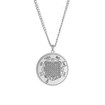 Dawapara Religious Solomon Necklace Magic Square Talisman Pendants Protection Wealth Amulet Stainless Steel Jewelry