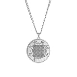 Dawapara Religious Solomon Necklace Magic Square Talisman Pendants Protection Wealth Amulet Stainless Steel Jewelry